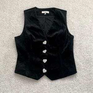 Velvet Tuxedo Style Best with Rhinestone Heart Closures